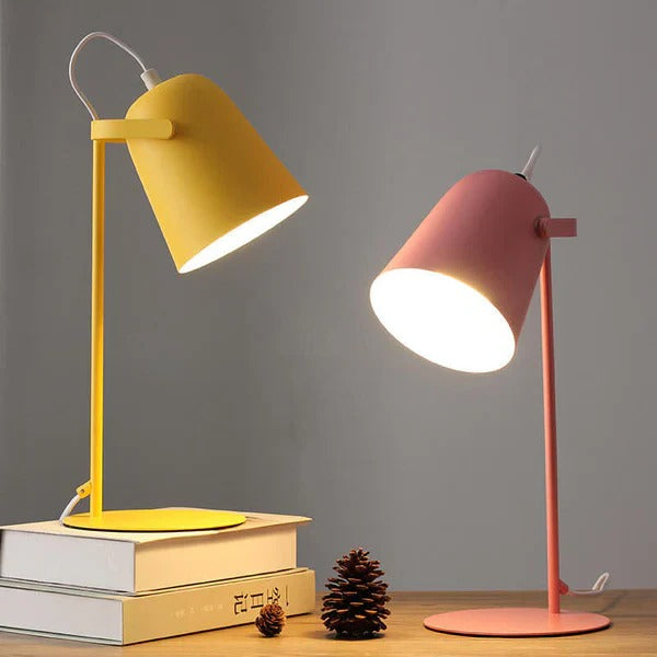 Pastel Macaron Color Creative Iron Pail Desk Lamp - Stylish & Unique Lighting for Home Office