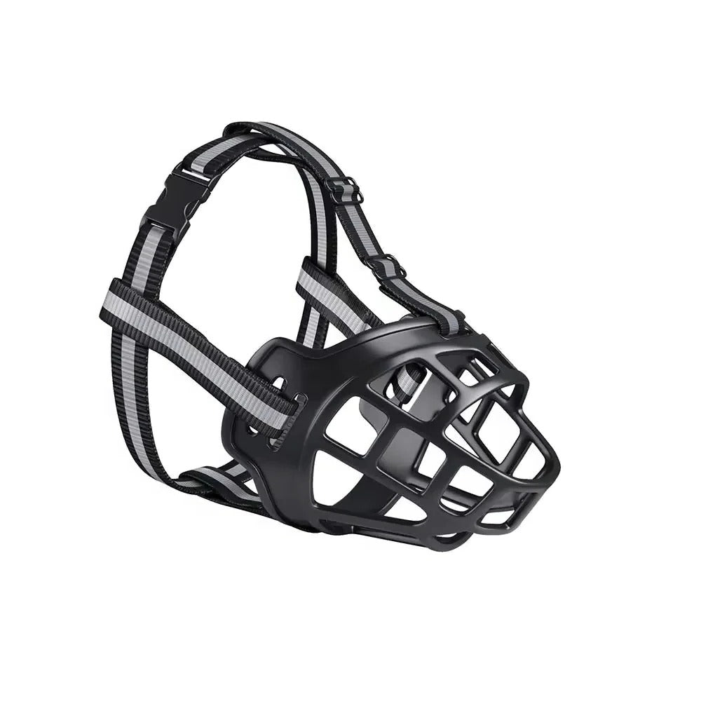 Adjustable Reflective Dog Muzzle - Breathable Design for Comfort & Safety