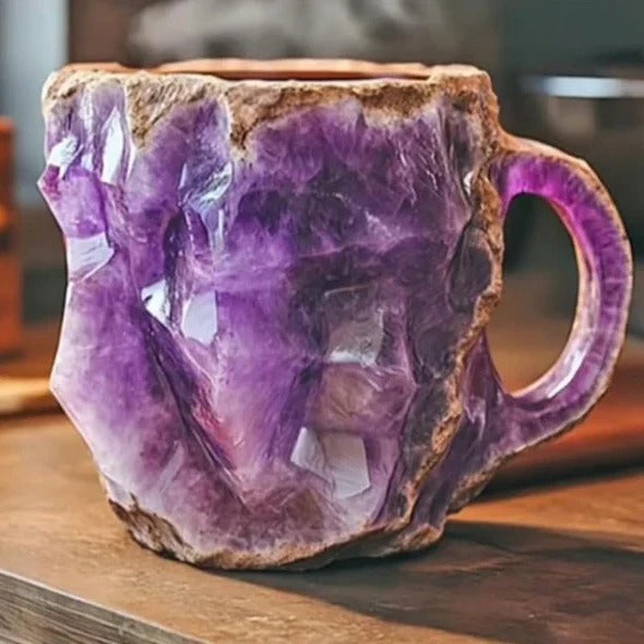 Stylish Heat-Resistant Mineral Crystal Mugs for Coffee & Tea - Elegant Drinkware for Home & Office