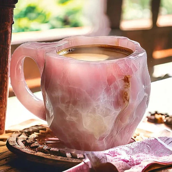 Stylish Heat-Resistant Mineral Crystal Mugs for Coffee & Tea - Elegant Drinkware for Home & Office