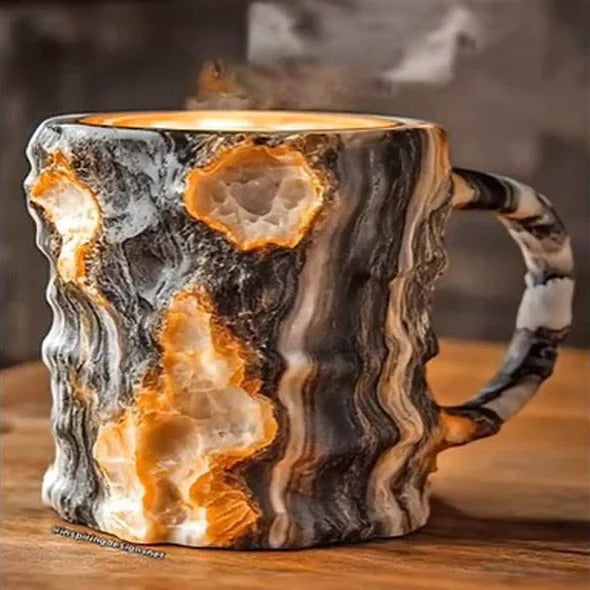 Stylish Heat-Resistant Mineral Crystal Mugs for Coffee & Tea - Elegant Drinkware for Home & Office