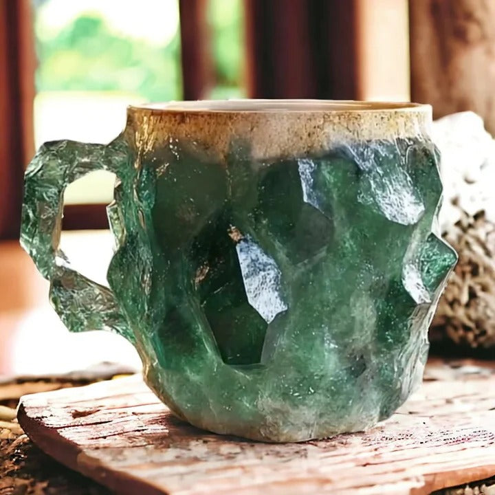 Stylish Heat-Resistant Mineral Crystal Mugs for Coffee & Tea - Elegant Drinkware for Home & Office
