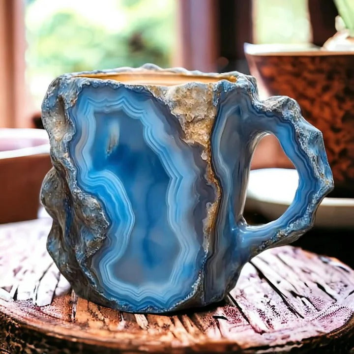 Stylish Heat-Resistant Mineral Crystal Mugs for Coffee & Tea - Elegant Drinkware for Home & Office