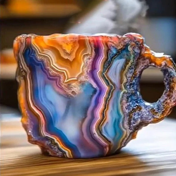 Stylish Heat-Resistant Mineral Crystal Mugs for Coffee & Tea - Elegant Drinkware for Home & Office
