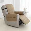 Non-Slip Waterproof Quilted Recliner Cover with Elastic Straps - Durable Furniture Protector for Recliners