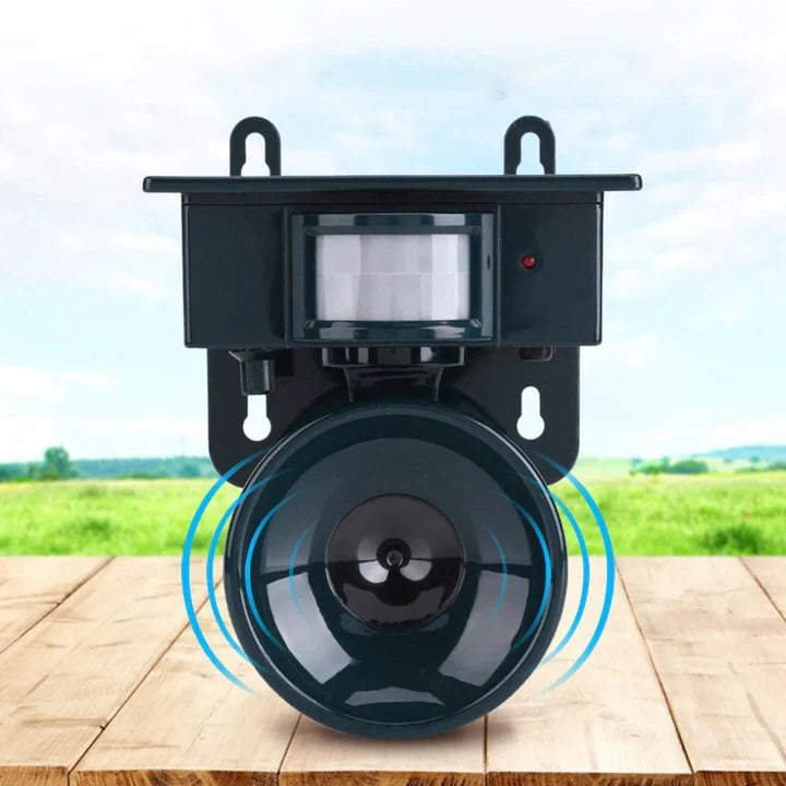 Solar-Powered Outdoor Motion-Activated Bird Deterrent Sound Device - Eco-Friendly Pest Control Solution