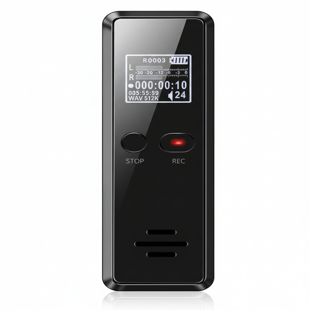 Digital Voice Recorder with Auto Save, Playback Speaker, and High-Quality Audio Capture