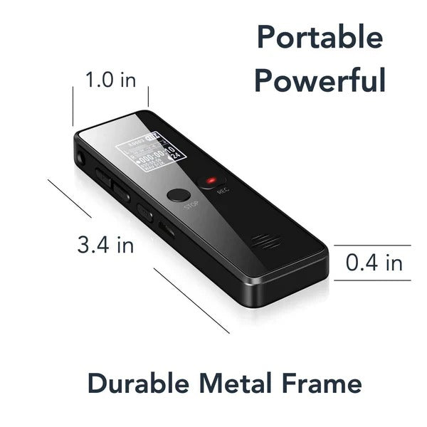 Digital Voice Recorder with Auto Save, Playback Speaker, and High-Quality Audio Capture