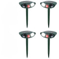 4-Pack Solar Powered Ultrasonic Deer Repellers - Effective Wildlife Deterrent for Gardens and Yards
