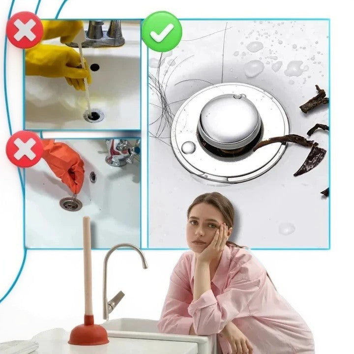 Odor Isolation Pop-Up Sink Stopper - Effective Drain Odor Control & Easy Installation