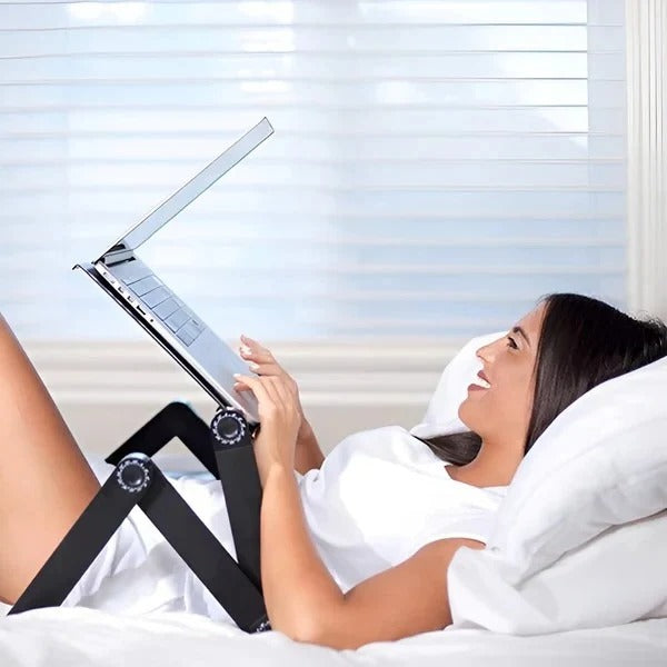 Adjustable Laptop Stand for Desk - Ergonomic, Portable, and Space-Saving Design for Home Office and Workstations