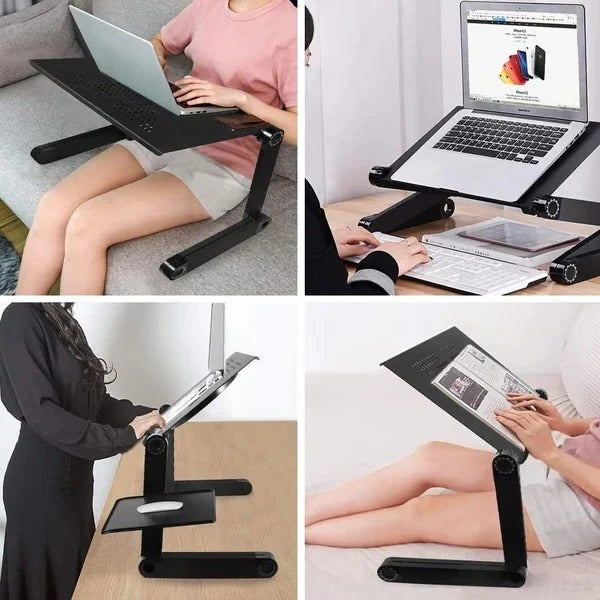 Adjustable Laptop Stand for Desk - Ergonomic, Portable, and Space-Saving Design for Home Office and Workstations