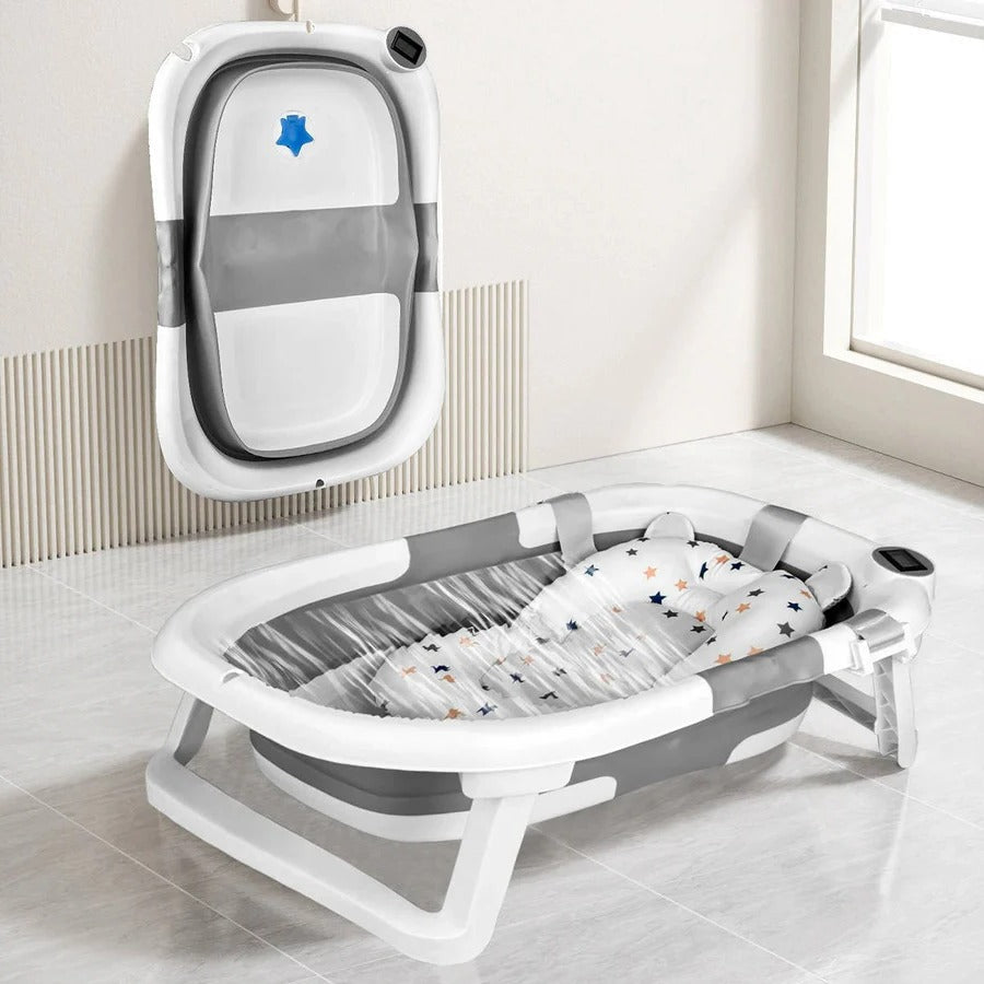 Portable Foldable Newborn Bathing Tub - Space-Saving Baby Bathtub for Easy Storage & Travel