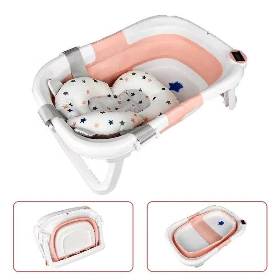 Portable Foldable Newborn Bathing Tub - Space-Saving Baby Bathtub for Easy Storage & Travel