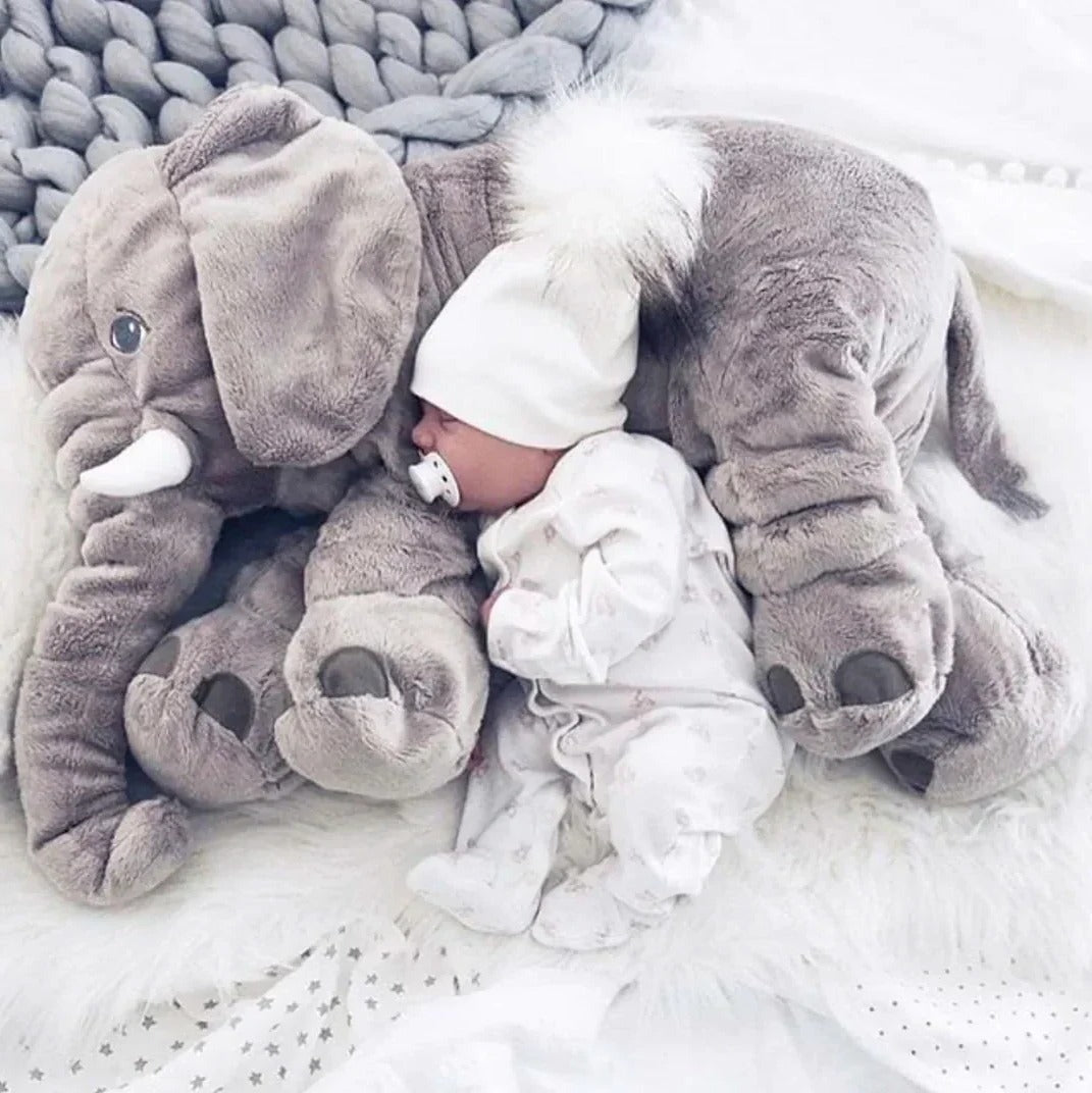Adorable Baby Elephant Cuddle Pillow - Soft Plush Toy for Kids & Nursery Decor
