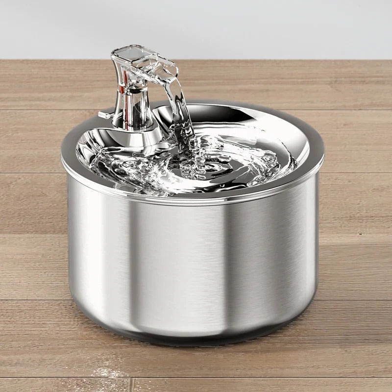 Automatic Stainless Steel Cat Water Fountain with Filter & Motion Sensor – Fresh, Clean Water for Your Feline Friend