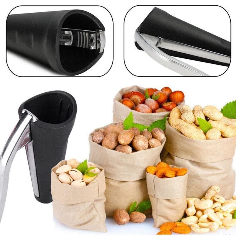 Premium Stainless Steel Nutcracker Tool with Ergonomic Non-Slip Handles for Effortless Cracking and Easy Grip