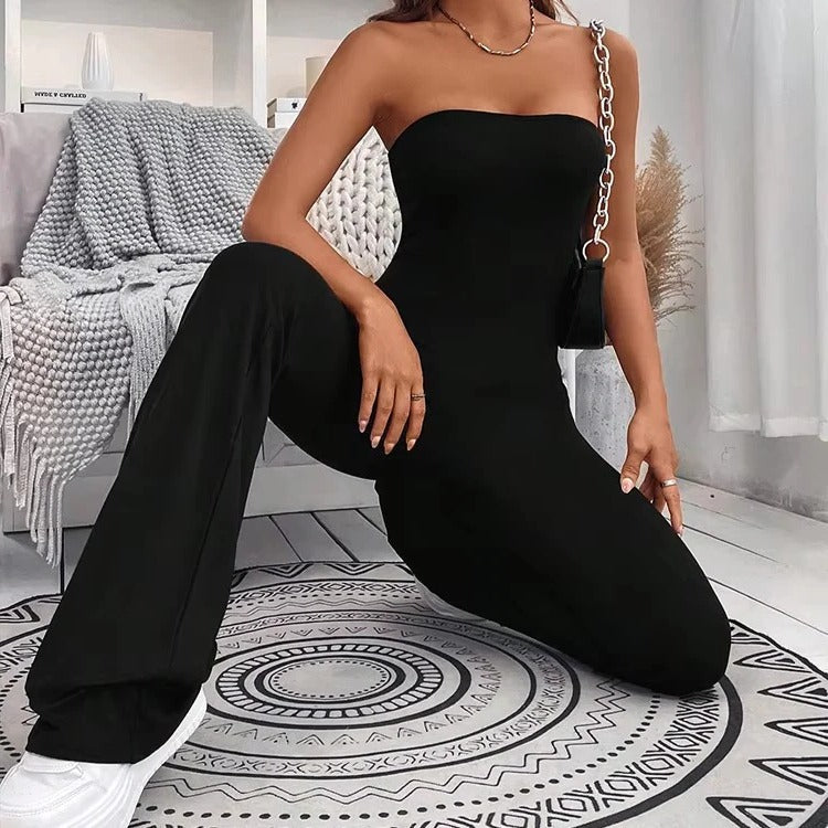 Women's Casual Summer Jumpsuit Pants - Adjustable Waist, Slim Fit, Stylish & Comfortable