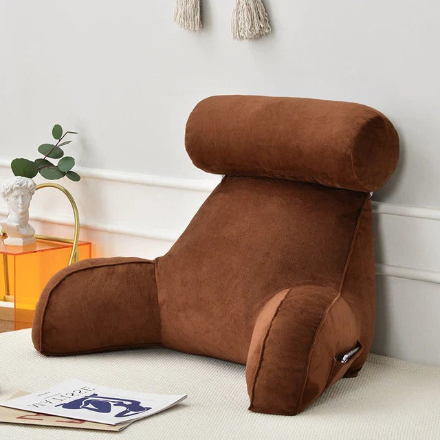 Ergonomic Reading Pillow with Armrests - Ultimate Comfort for Bed & Sofa