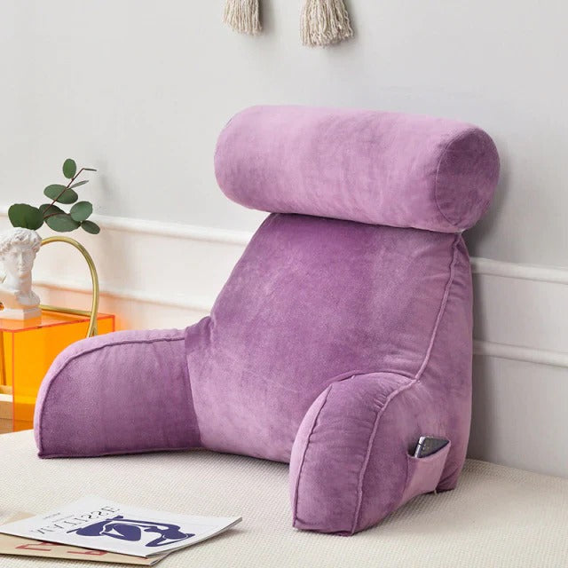 Ergonomic Reading Pillow with Armrests - Ultimate Comfort for Bed & Sofa