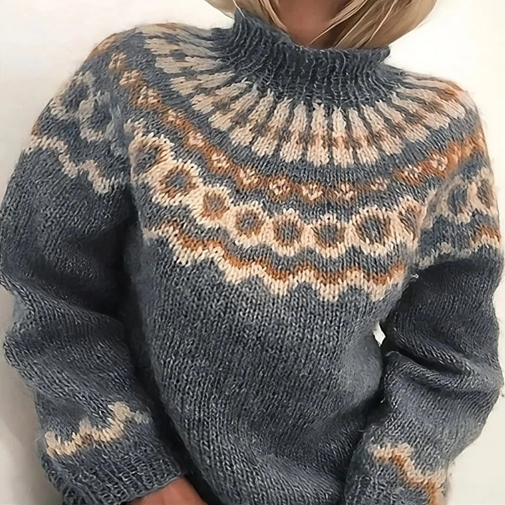 Authentic Icelandic Wool Turtleneck Sweater - Cozy Winter Knitwear for Men & Women