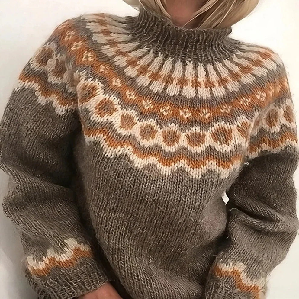 Authentic Icelandic Wool Turtleneck Sweater - Cozy Winter Knitwear for Men & Women