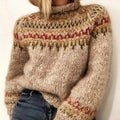 Authentic Icelandic Wool Turtleneck Sweater - Cozy Winter Knitwear for Men & Women