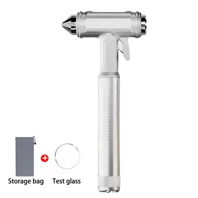 Multi-Function Metal Car Emergency Tool - Window Breaker & Seatbelt Cutter for Safety & Rescue