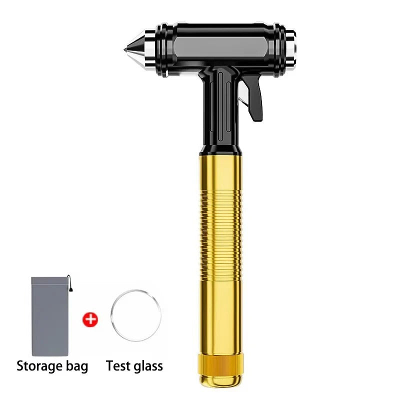 Multi-Function Metal Car Emergency Tool - Window Breaker & Seatbelt Cutter for Safety & Rescue