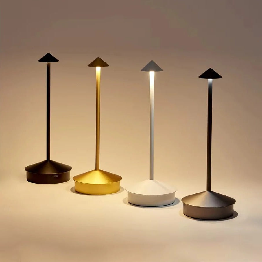 Cordless LED Desk Lamp with Touch Control - Dimmable 3 Light Settings for Adjustable Brightness | Modern & Portable Design