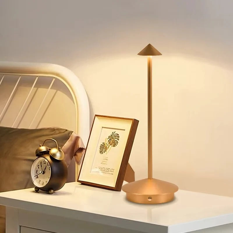 Cordless LED Desk Lamp with Touch Control - Dimmable 3 Light Settings for Adjustable Brightness | Modern & Portable Design