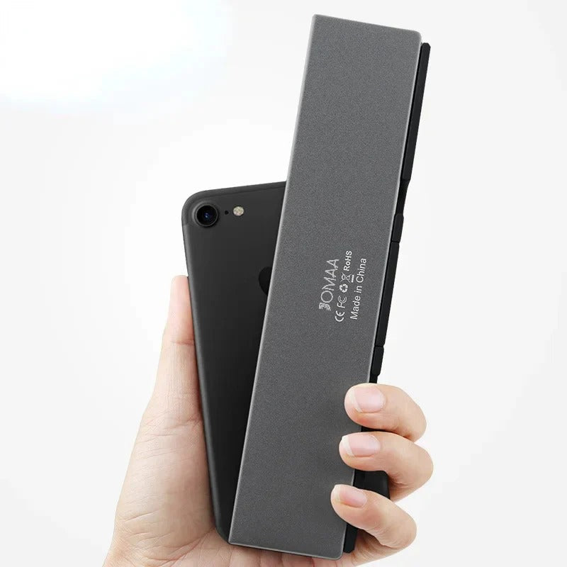 Ultra-Slim Foldable Wireless Keyboard with Magnetic Stand for Tablets - Portable & Lightweight Design