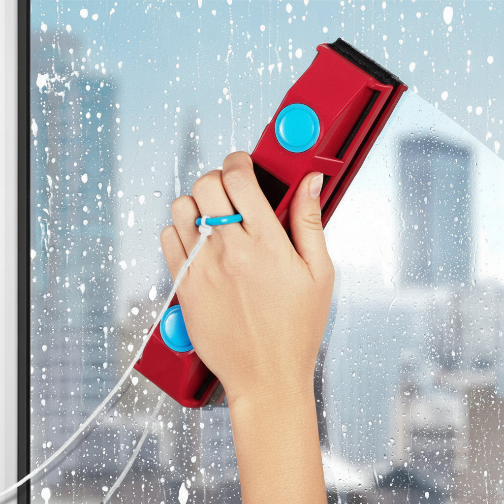 Magnetic Double-Sided Window Cleaning Tool - Effortless Streak-Free Shine for Inside & Outside Windows