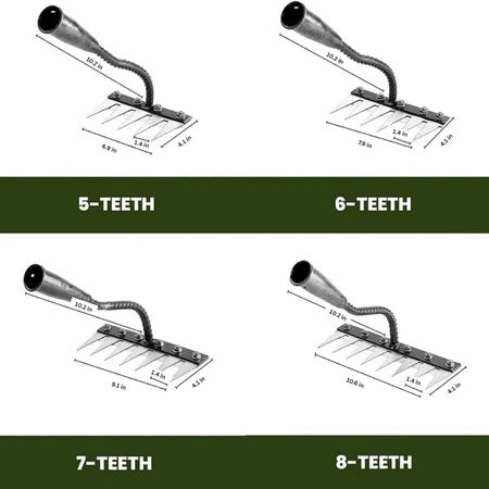 Premium Carbon Steel Garden Weeding Rake - Durable Hand Tool for Effective Weeding and Soil Cultivation