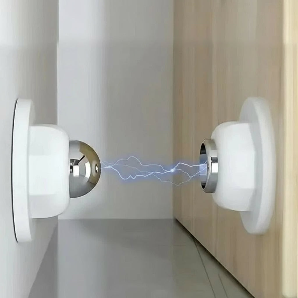 Premium Stainless Steel Magnetic Door Stop - Wall Mount Holder for Secure Door Control