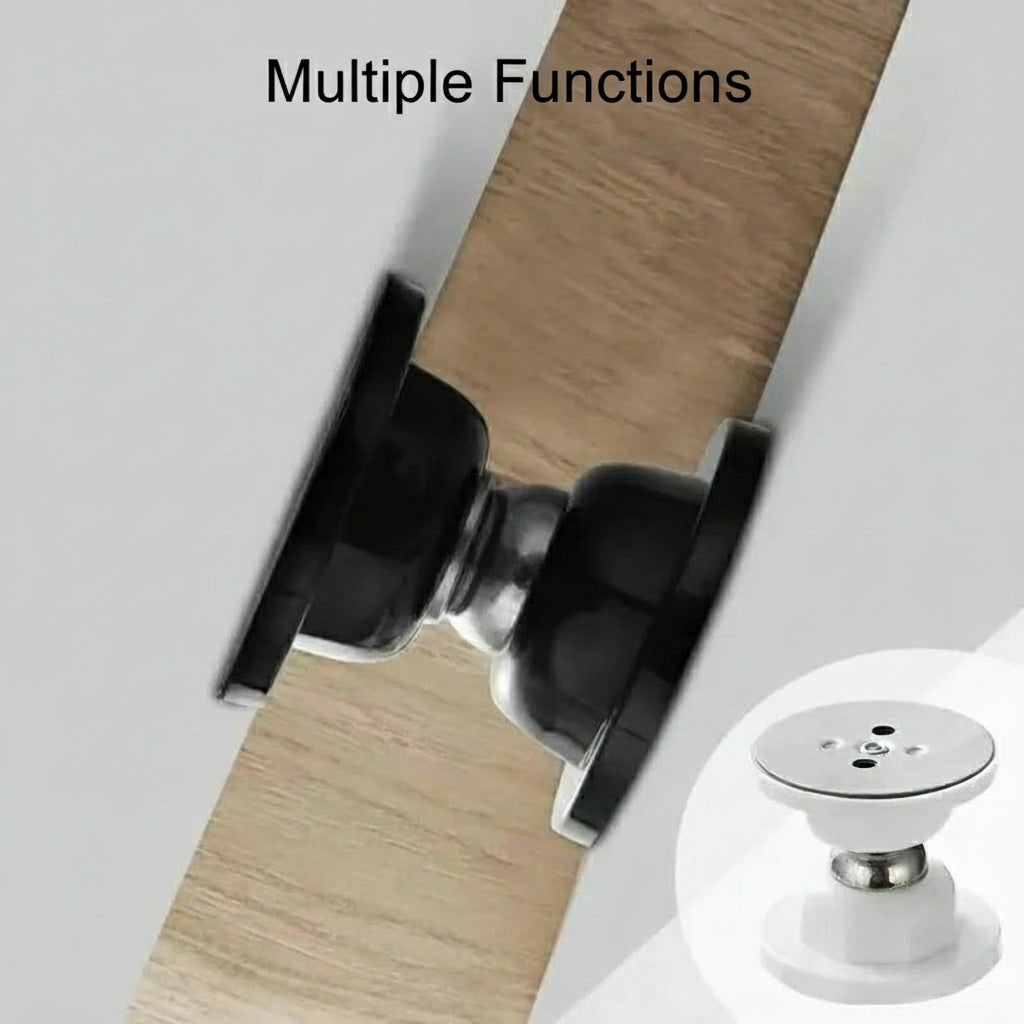 Premium Stainless Steel Magnetic Door Stop - Wall Mount Holder for Secure Door Control