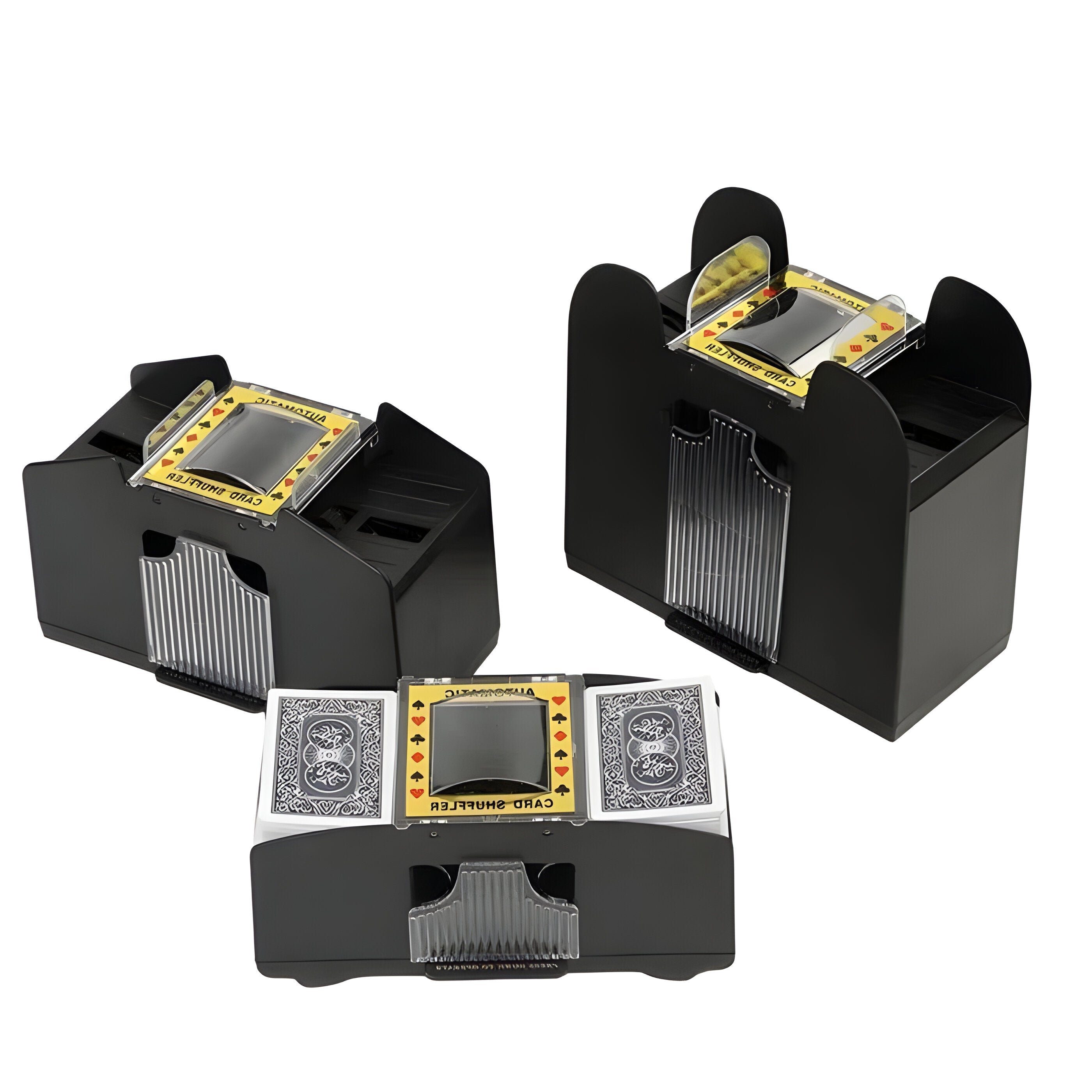 Automatic Playing Card Shuffler - 2, 4, & 6 Deck Capacity Models for Effortless Game Setup