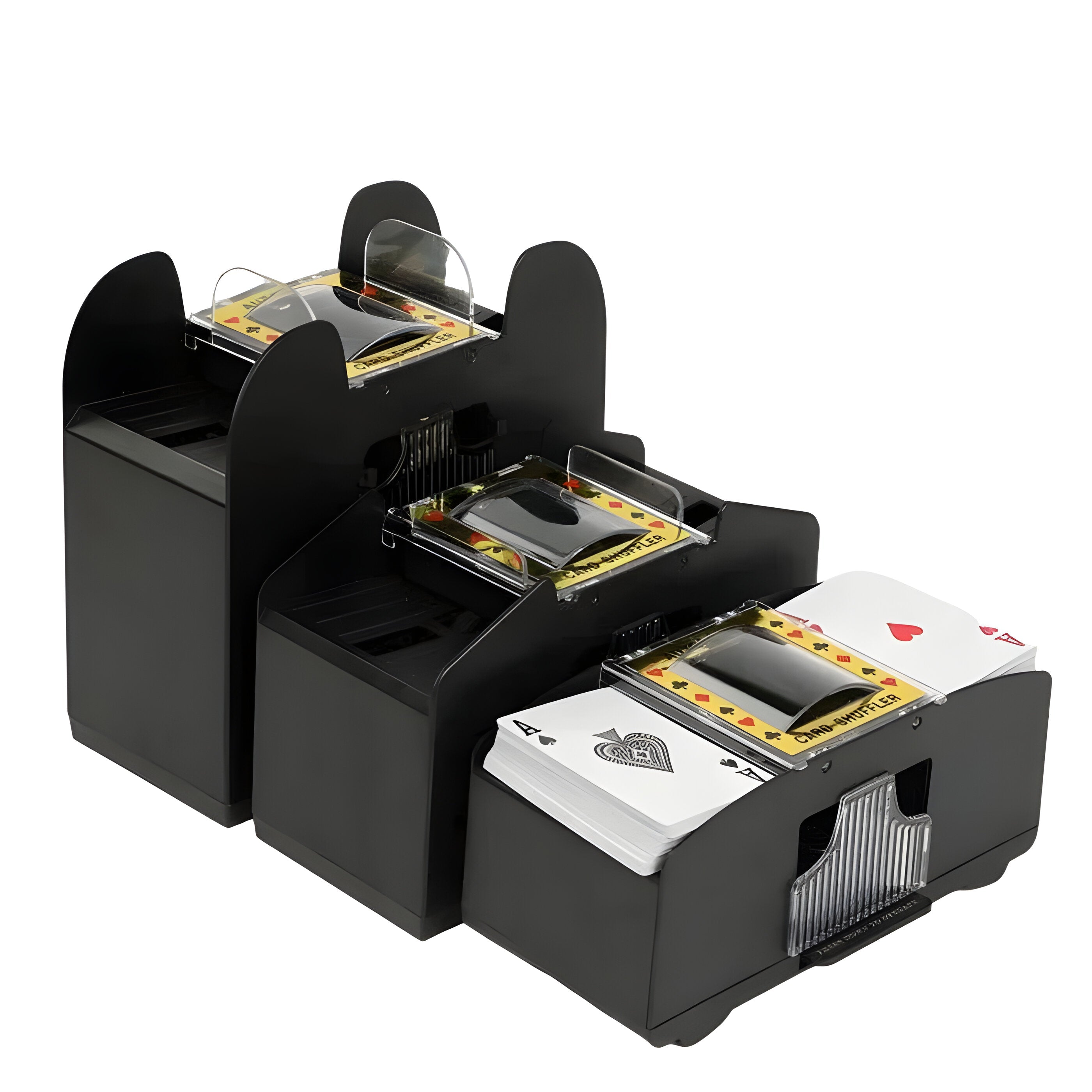 Automatic Playing Card Shuffler - 2, 4, & 6 Deck Capacity Models for Effortless Game Setup