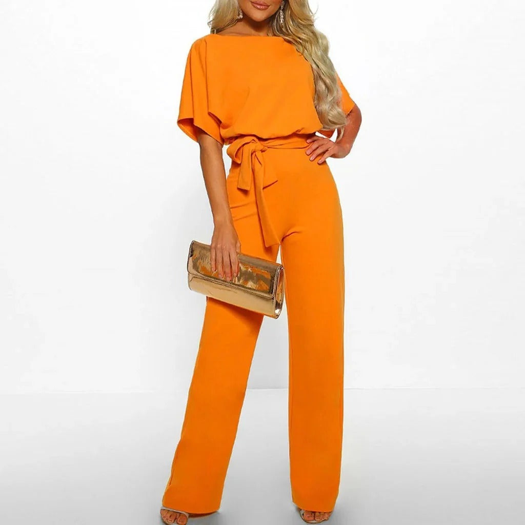 Chic Women's Solid Color Jumpsuit - Stylish & Comfortable Outfit for Any Occasion