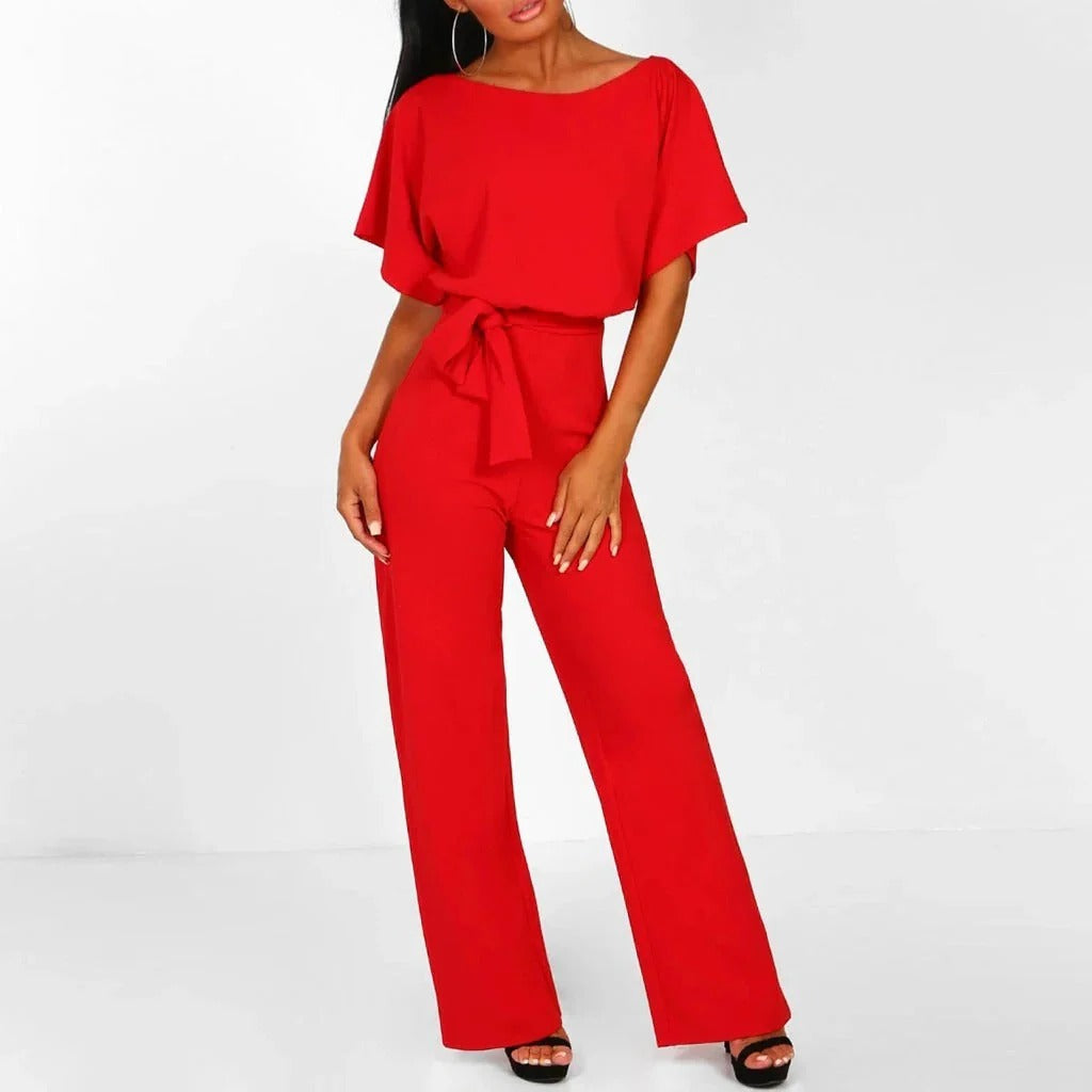 Chic Women's Solid Color Jumpsuit - Stylish & Comfortable Outfit for Any Occasion