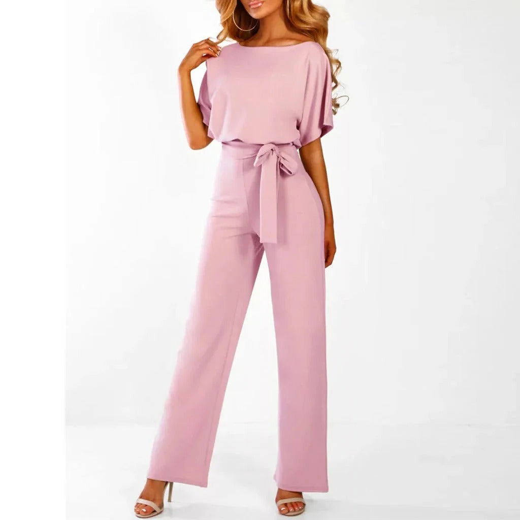 Chic Women's Solid Color Jumpsuit - Stylish & Comfortable Outfit for Any Occasion