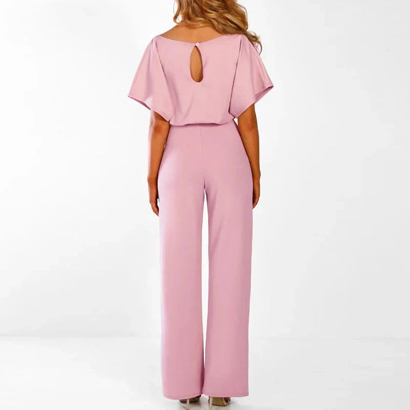 Chic Women's Solid Color Jumpsuit - Stylish & Comfortable Outfit for Any Occasion