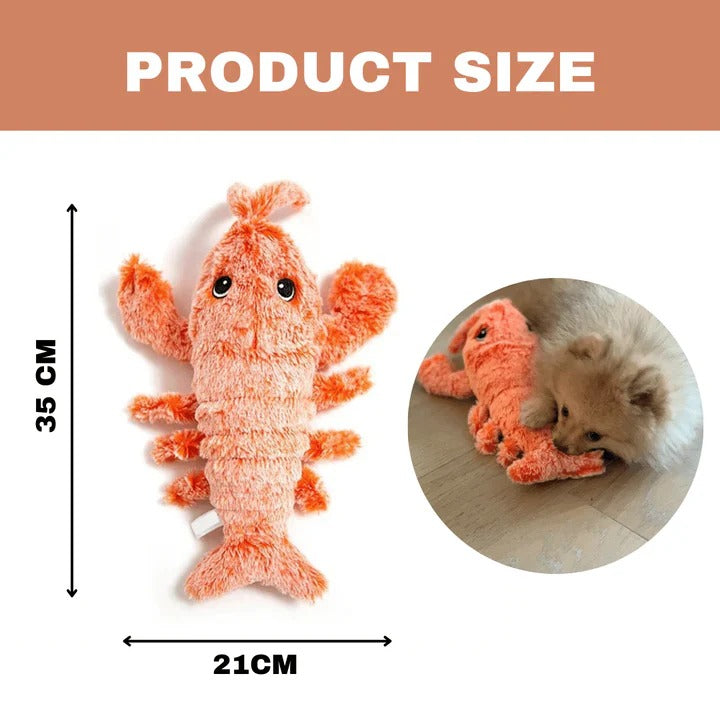 Interactive Floppy Lobster Dog Toy - Durable Plush Pet Toy for Fun Playtime