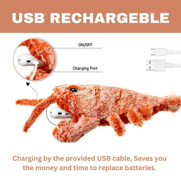Interactive Floppy Lobster Dog Toy - Durable Plush Pet Toy for Fun Playtime