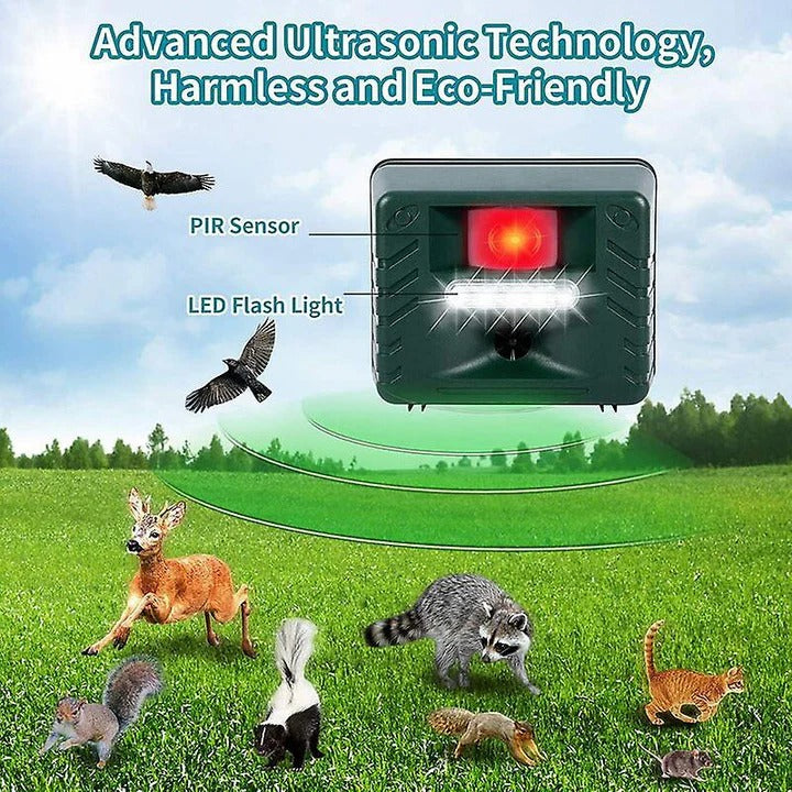 Ultrasonic Pest Control Device - Effective Bird & Woodpecker Repellent for Home & Garden