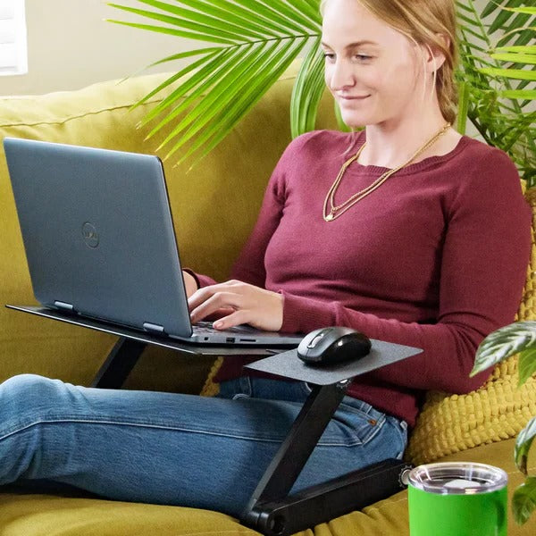 Adjustable Laptop Stand Desk Mount - Height & Angle Adjustable for Ergonomic Comfort
