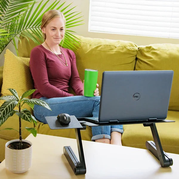 Adjustable Laptop Stand Desk Mount - Height & Angle Adjustable for Ergonomic Comfort