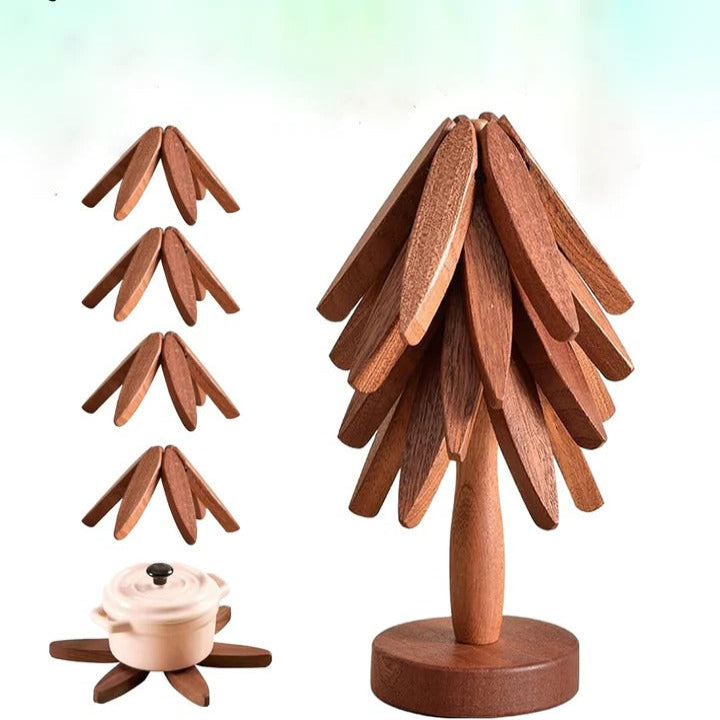 Premium Heat-Resistant Wooden Pot Holder - Durable & Stylish Kitchen Accessory