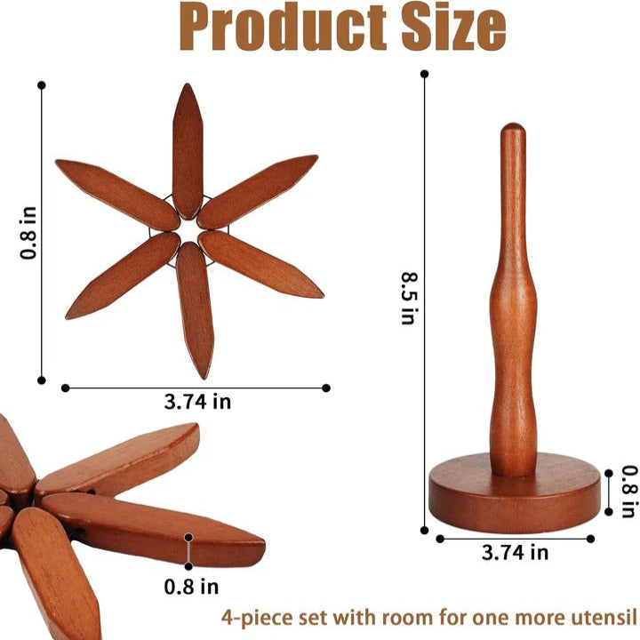 Premium Heat-Resistant Wooden Pot Holder - Durable & Stylish Kitchen Accessory