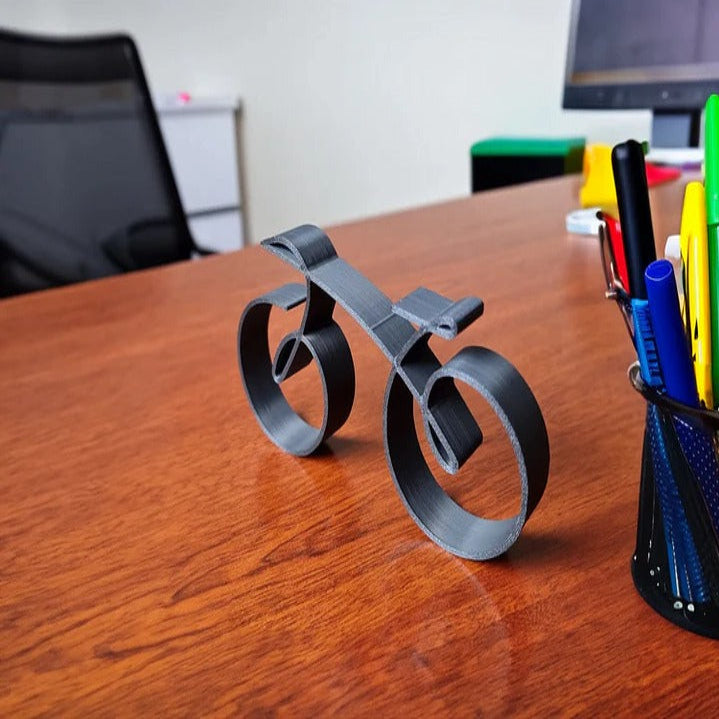 Elegant Wire Frame Bicycle Sculpture - Unique Desk Display Art for Home & Office Decor